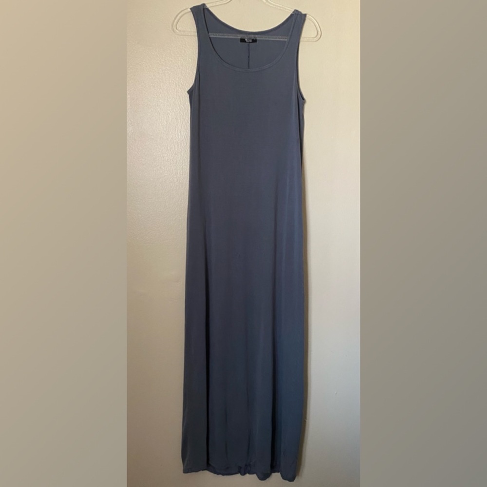 Michael Lauren Grey Cotton Long Tank Maxi Dress